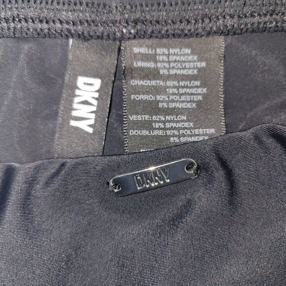 Dkny Women's Shirred Waist Swim Skirt Swimsuit Black Size Medium. NWT $68 - Picture 7 of 7